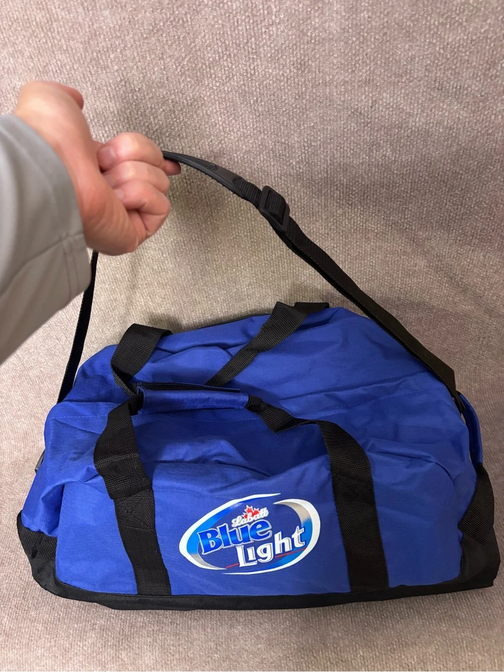 Labatt Blue Light Duffel Bag in Blue and Black